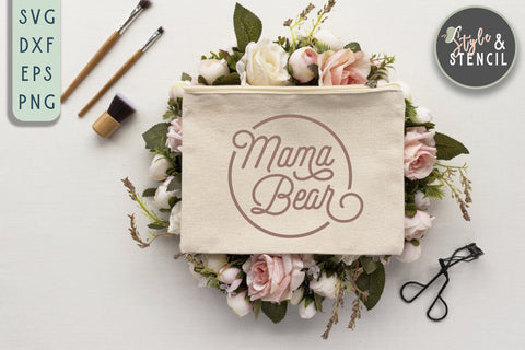 Mama Bear SVG | Mama | Mama Shirt SVG Style and Stencil 
