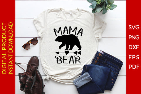 Mama Bear SVG PNG PDF Cut File SVG Creativedesigntee 