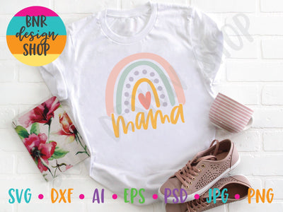 Mama Boho Rainbow SVG Cut File SVG BNRDesignShop 