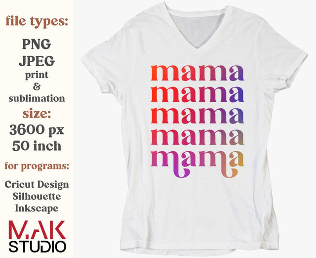 Mama boho sublimation, Mama boho png, Mama boho png file, Retro mama sublimation, Retro mama boho png, Mama retro png Sublimation MAKStudion 