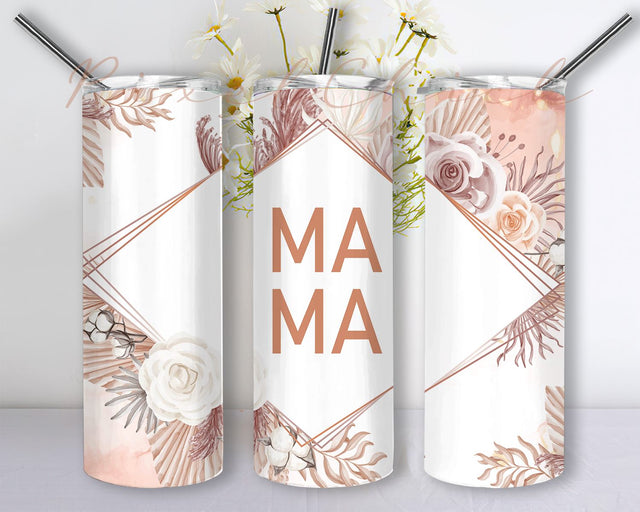 Mama boho tumbler 20oz skinny tumbler sublimation png, Tumbler Sublimation Designs wrap Downloads floral tumbler png Sublimation PixelChick 