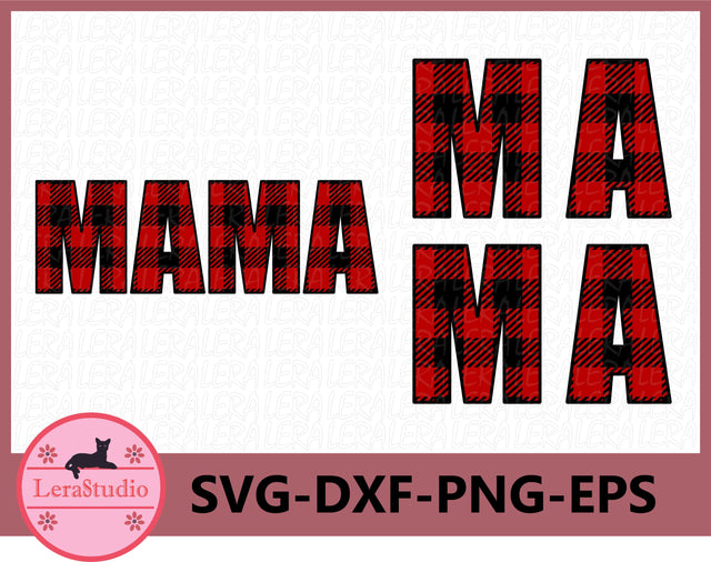 Mama Buffalo Plaid Svg SVG Lerastudio 