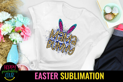 Mama Bunny-Easter Sublimation Designs -Sublimation Easter Sublimation Happy Printables Club 
