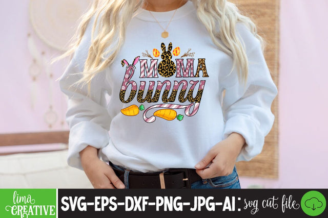 Mama Bunny ,Happy Easter Day Sublimation PNG SVG Insomnia Std 