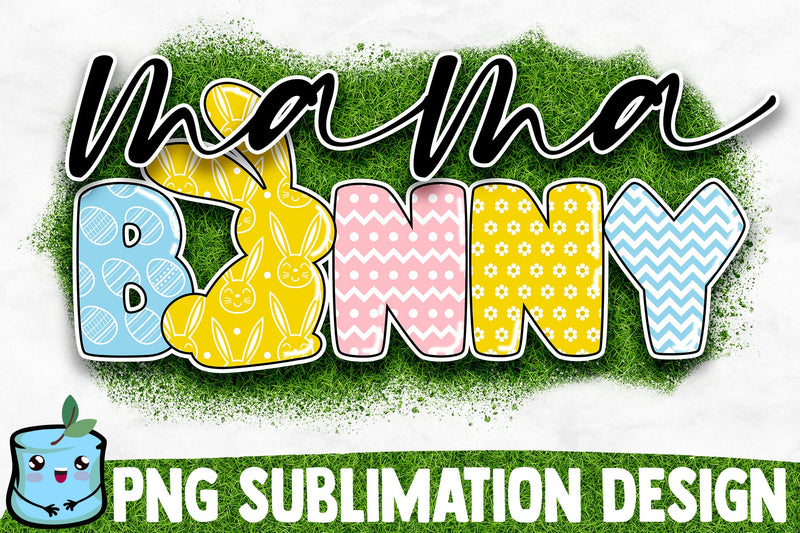 Mama Bunny Sublimation Design Sublimation MintyMarshmallows 
