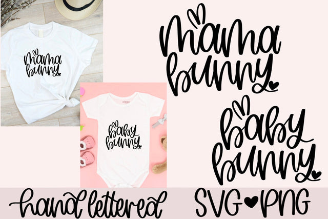 Mama bunny svg, Baby bunny svg SVG AnitaAlyiaLettering 