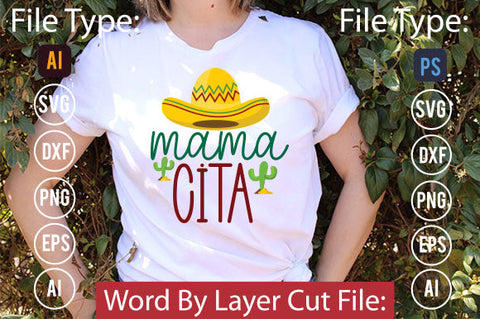 Mama Cita SVG Cut File SVGs,quotes-and-sayings,food-drink mini-bundles,print-cut,on-sale Clipart Clip Art Sublimation or Vinyl Shirt Design SVG DesignPlante 503 