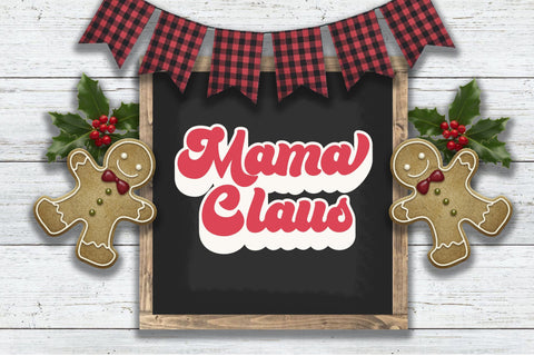 Mama Claus Christmas SVG SVG Style and Stencil 