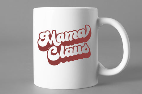 Mama Claus Christmas SVG SVG Style and Stencil 