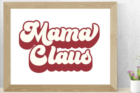 Mama Claus Christmas SVG SVG Style and Stencil 