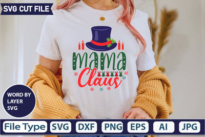 MAMA CLAUS SVG CUT FILE,SVGs,quotes-and-sayings,food-drink,mini-bundles,print-cut,on-sale, SVG DesignPlante 503 