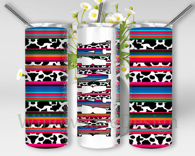 Mama Cow 20oz Skinny Tumbler Png, Blessed Mama Cow Png, Animal Skinny Print Wrap, Cowhide Mama Tumbler Png, Digital Download Sublimation WillowSageDesign 