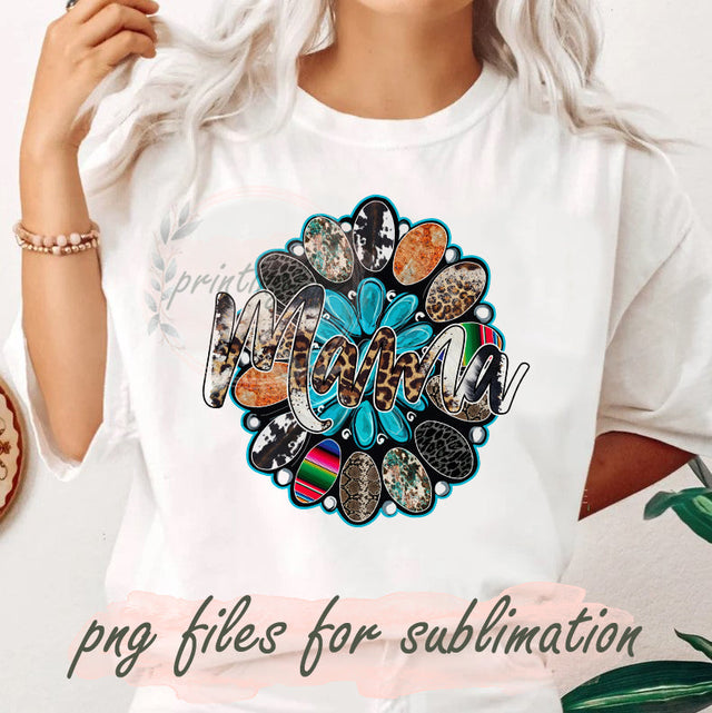 Mama Design Png, Leopard Cowhide Png, Mama Gemstone Png, Western Mama Sublimation Design, Digital Download Sublimation PrintingLife 