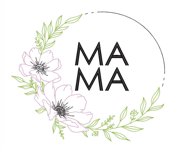 Mama Embroidery Design, Mothers Day Embroidery File, 5 sizes Embroidery/Applique DESIGNS Nino Nadaraia 