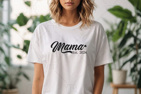 Mama Est. 2024 Svg Png Files, Mom Birthday, Mom Svg Shirt, Mom Svg, Super Mom Svg, Mothers day Svg, Momlife Svg, Mama Svg Design SVG DesignDestine 