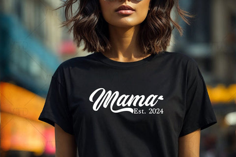 Mama Est. 2024 Svg Png Files, Mom Birthday, Mom Svg Shirt, Mom Svg, Super Mom Svg, Mothers day Svg, Momlife Svg, Mama Svg Design SVG DesignDestine 