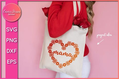 Mama Floral Heart SVG SVG Emma Dawn Designs 