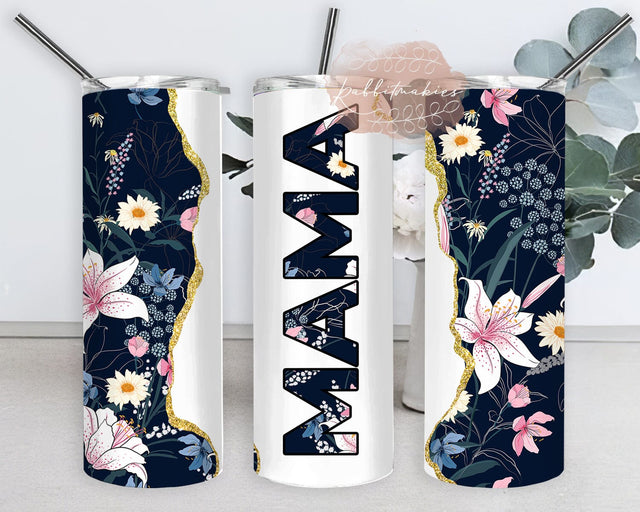 Mama Floral Tumbler Design, Mama 20oz Tumbler Template, Mama Floral Tumbler Png, Mama Sublimation Design, Mother's Day Gift, Digital Download Sublimation Rabbitmakies 