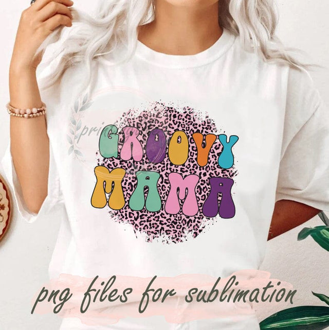 Mama Groovy Png, Groovy Mama Png, Leopard Groovy Mama Png, Boho Mama Png, Mom Life Png, Retro Mama Design, Mother's Day Png Sublimation PrintingLife 