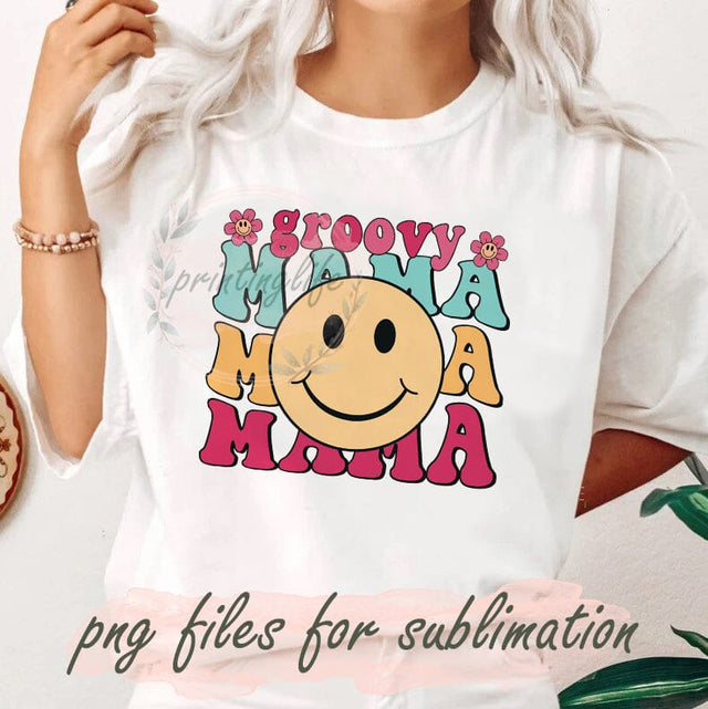 Mama Groovy Png, Mama Smiley Png, Smiley Face Png, Boho Mama Png, Mom Life Png, Mama Smile Face Png, Retro Mama Design, Mother's Day Png Sublimation PrintingLife 
