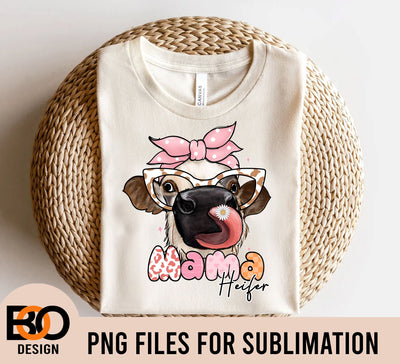 Mama Heifer Png,Western Mama Cow Png, Western Design, Mama Cow Png, Mama Png, Sublimation Designs, Digital Download, Western Png,Cowhide Png Sublimation BOO-design 