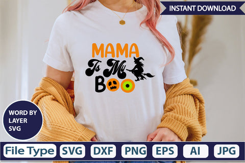 Mama Is My Boo SVG Cut File SVG DesignPlante 503 