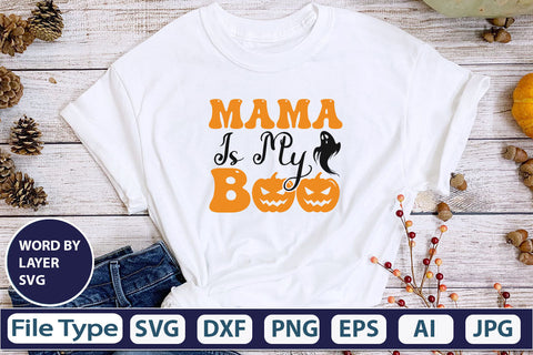Mama Is My Boo SVG Cut File SVG DesignPlante 503 