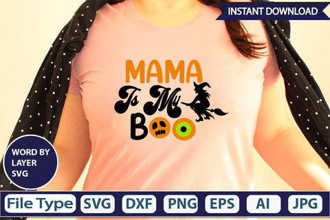 Mama Is My Boo SVG Cut File SVG DesignPlante 503 