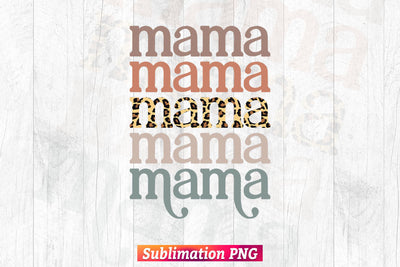 Mama Leopard Colorful Camouflage Mother's Day T shirt Design Png Sublimation Printable Files Sublimation DesignDestine 