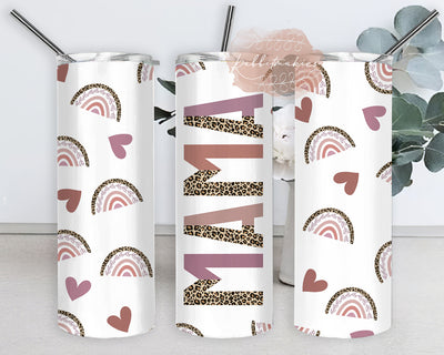 Mama Leopard Design Tumbler, Mama Rainbow Leopard 20oz Tumbler Wrap, Mama Love Tumbler Png, Mama Sublimation Design, Mother's Day Gift, Instant Download Sublimation Rabbitmakies 