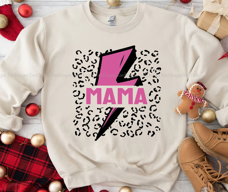Mama Leopard PNG Sublimation Design Sublimation ToriDesigns 