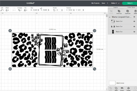 Mama Leopard Print Can Glass Wrap SVG for Libbey Beer Glass SVG OrangeBrushStudio 