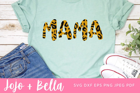 Mama Leopard Print Svg, Mom SVG, Mama Svg, Mother's Day Svg, Momlife Svg, Leopard Print Svg, Mom Life SVG, Cricut, silhouette, svg SVG Jojo&Bella 