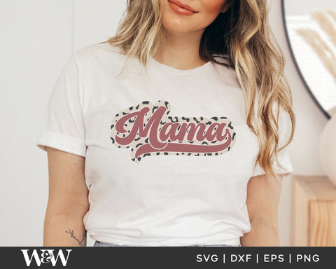 Mama Leopard Print SVG | Retro Mama SVG SVG Wood And Walt 