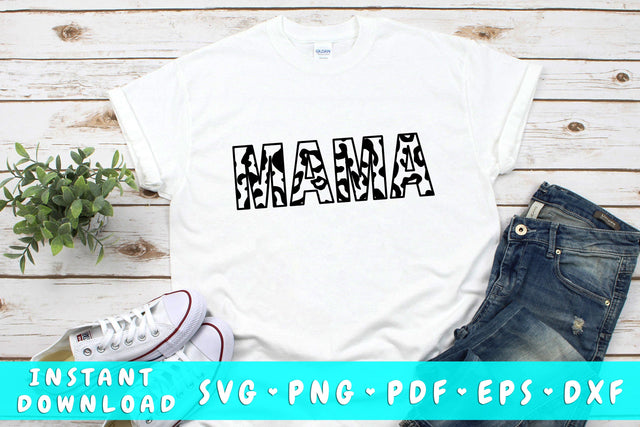 Mama Leopard SVG, Mom Quote SVG Cut File SVG HappyDesignStudio 