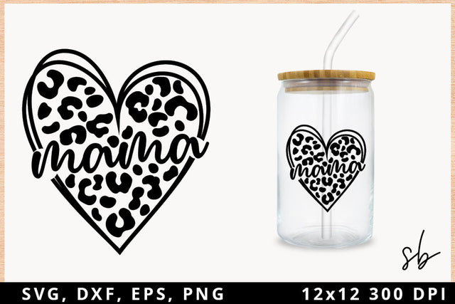 MAMA Leopard SVG SVG Coffee and Chaos 