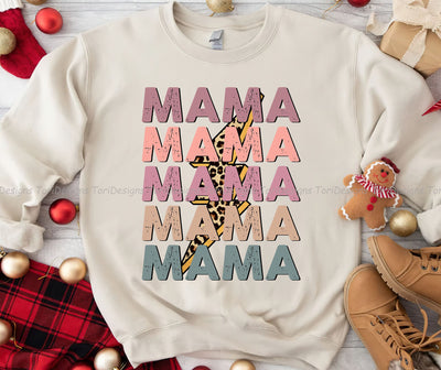 Mama Lightning Bolt Png, Retro Mama Png, Mama Sublimation Png, Leopard Mama Png, Mom Png files, Gift for Mom, Mama Shirt, Western mama png Sublimation ToriDesigns 