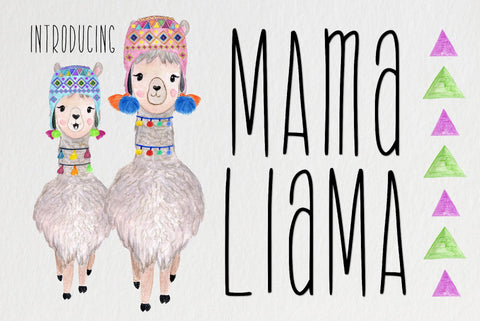 Mama Llama Font Kitaleigh 