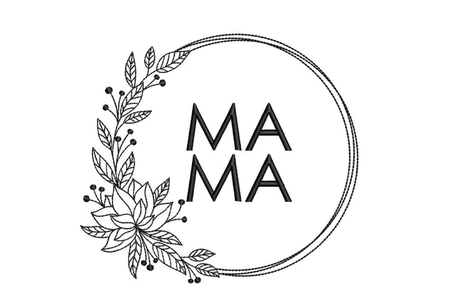 Mama Machine Embroidery Design, Mother's Day Embroidery, Gift for Mom Embroidery File, 4 sizes, Instant Download Embroidery/Applique DESIGNS Nino Nadaraia 