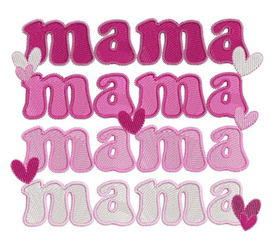 Mama , Mama Valentine , Groovy Valentine , Retro valentines. Embroidery/Applique DESIGNS ArtEMByNatalia 