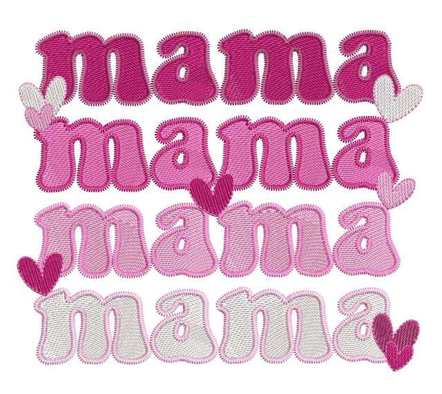 Mama , Mama Valentine , Groovy Valentine , Retro valentines. Embroidery/Applique DESIGNS ArtEMByNatalia 