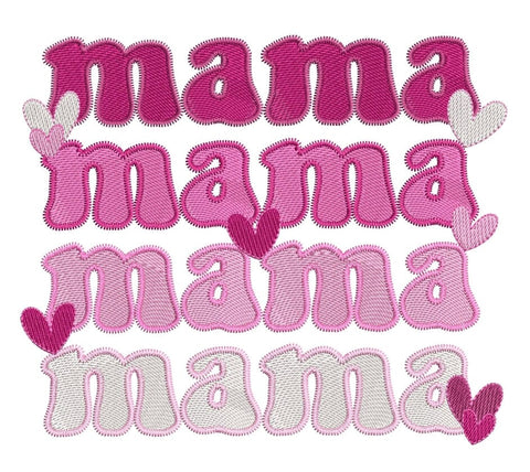 Mama , Mama Valentine , Groovy Valentine , Retro valentines. Embroidery/Applique DESIGNS ArtEMByNatalia 