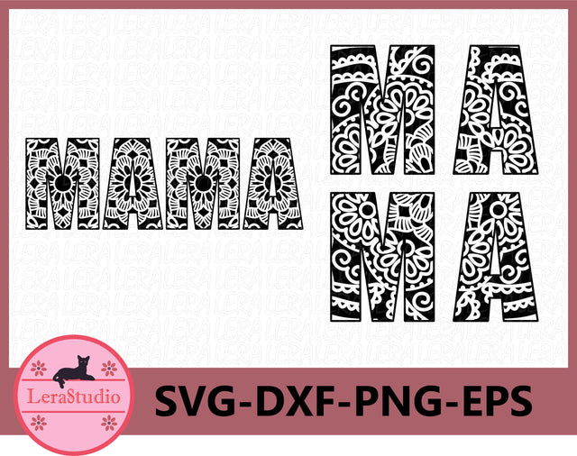 Mama Mandala Svg SVG Lerastudio 