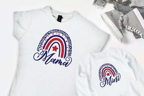 Mama Mini 4th of July Rainbow SVG SVG VectorSVGdesign 