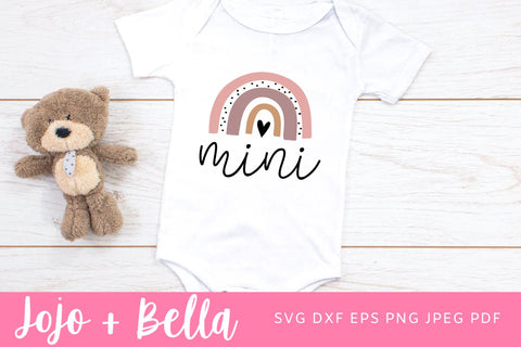 Mama Mini Rainbow svg Cut Files, Mommy and Me svg, Baby SVG, Rainbow svg, Mini Rainbow svg, Mom Svg, Mama Rainbow svg, Svg files for Cricut SVG Jojo&Bella 