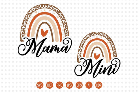 Mama Mini Rainbow SVG SVG VectorSVGdesign 