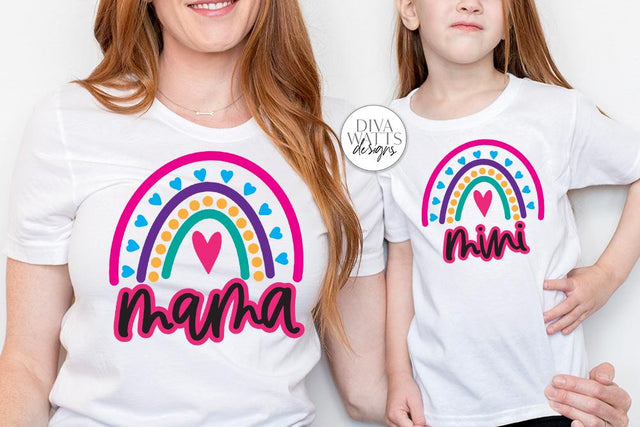 Mama / Mini SVG Set | Mother's Day Matching Shirt Design | dxf and More SVG Diva Watts Designs 