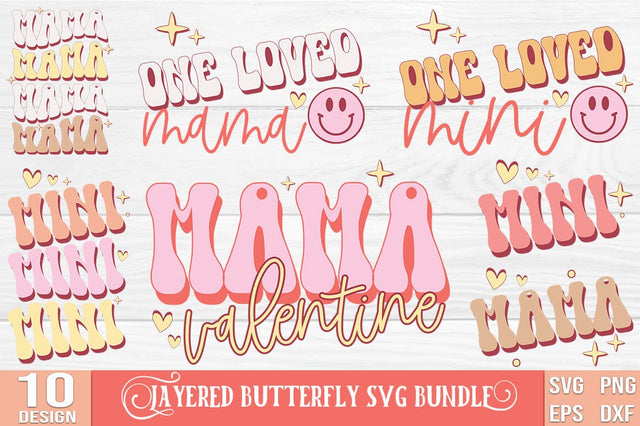 Mama Mini Valentine's Day SVG Bundle SVG FiveStarCrafting 