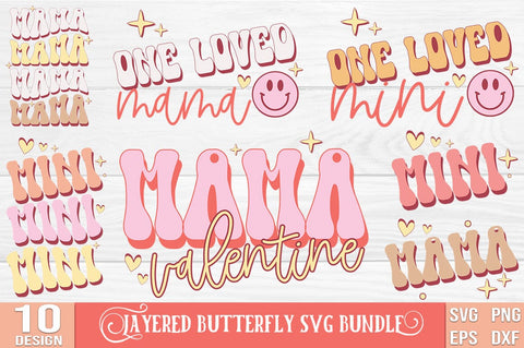 Mama Mini Valentine's Day SVG Bundle SVG FiveStarCrafting 