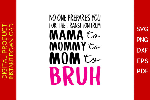Mama Mommy Mom Bruh SVG PNG PDF Cut File SVG Creativedesigntee 
